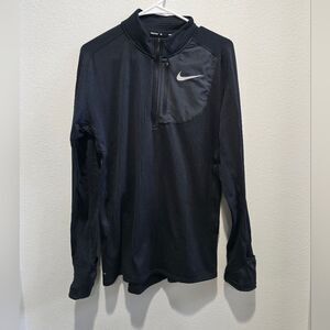 Nike Black Dri-FIT  3/4 zip Running Jacket size medium